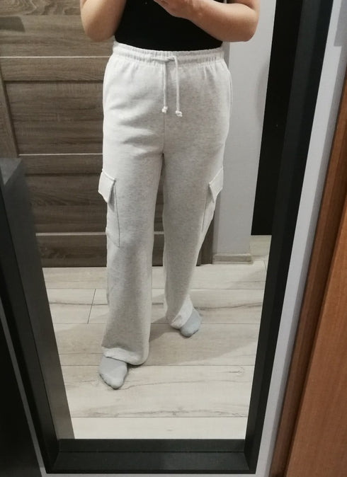 SINSAY WIDE LEG CARGO SWEATPANT